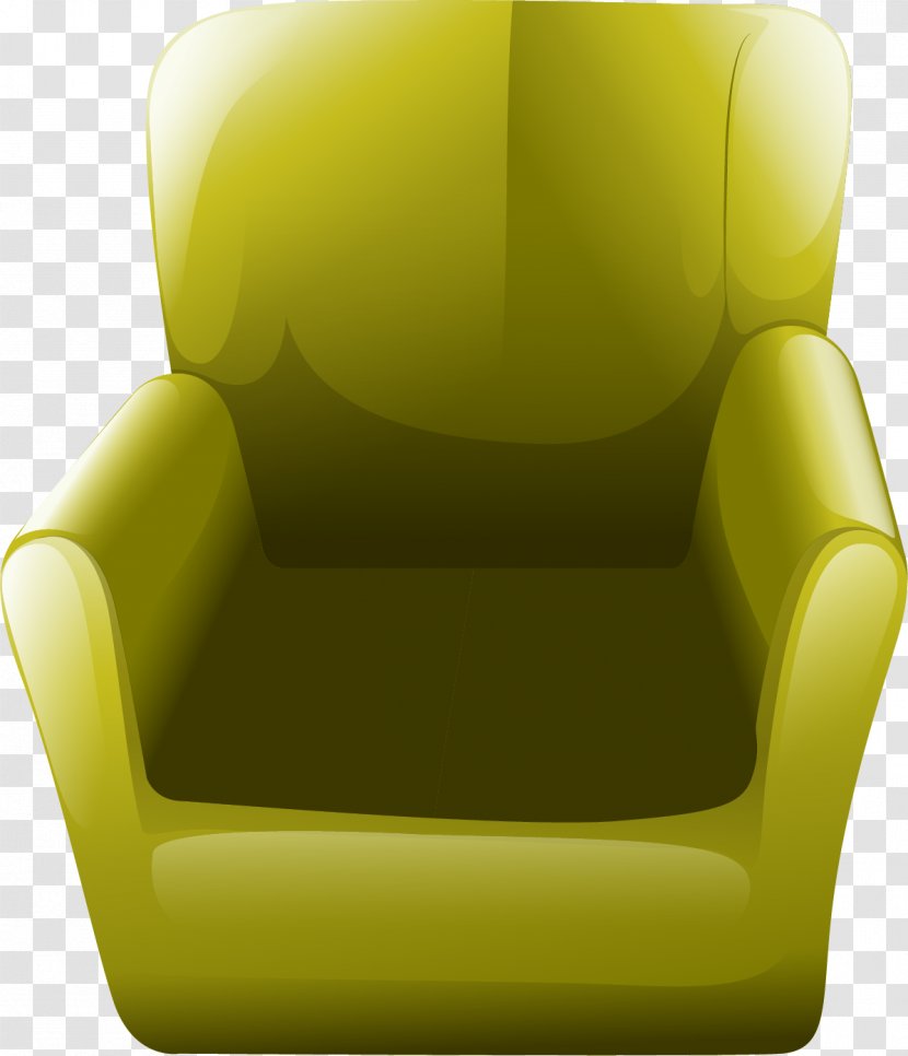 Chair Green Angle - Furniture - Vector Painted Sofa Transparent PNG