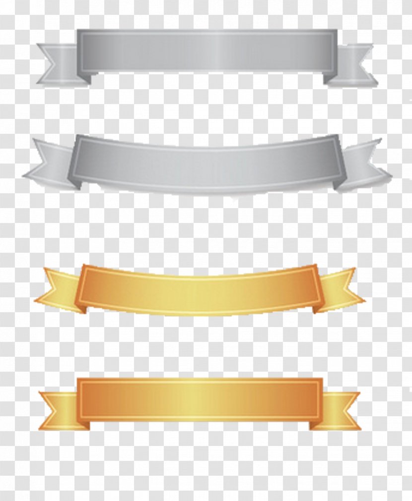Ribbon Icon - Silver Transparent PNG