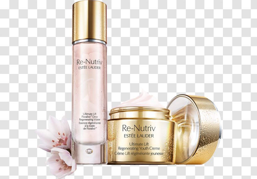 Estée Lauder Companies Re-Nutriv Ultimate Lift Regenerating Youth Serum Age-Correcting Creme For Throat And Décolletage Cream - Skin Care - Estee Blush Poppy Transparent PNG