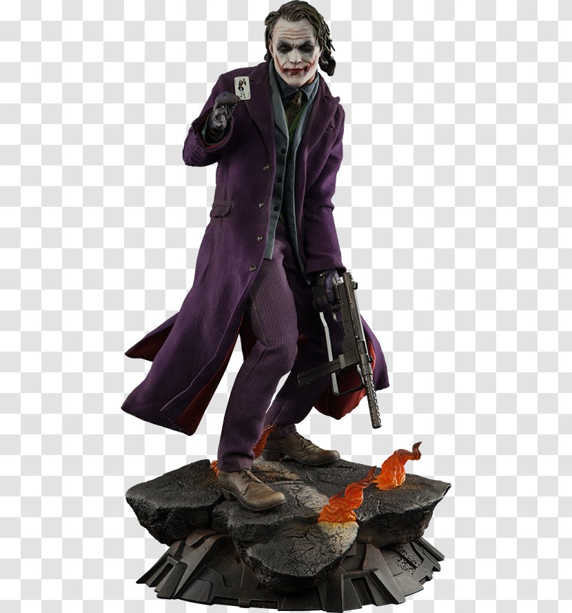 Joker The Dark Knight Heath Ledger Batman Sideshow Collectibles - Comics Transparent PNG