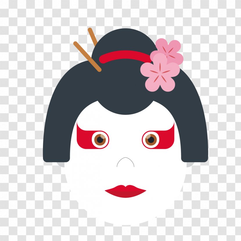 Japan Poster - Vector Japanese Geisha Transparent PNG