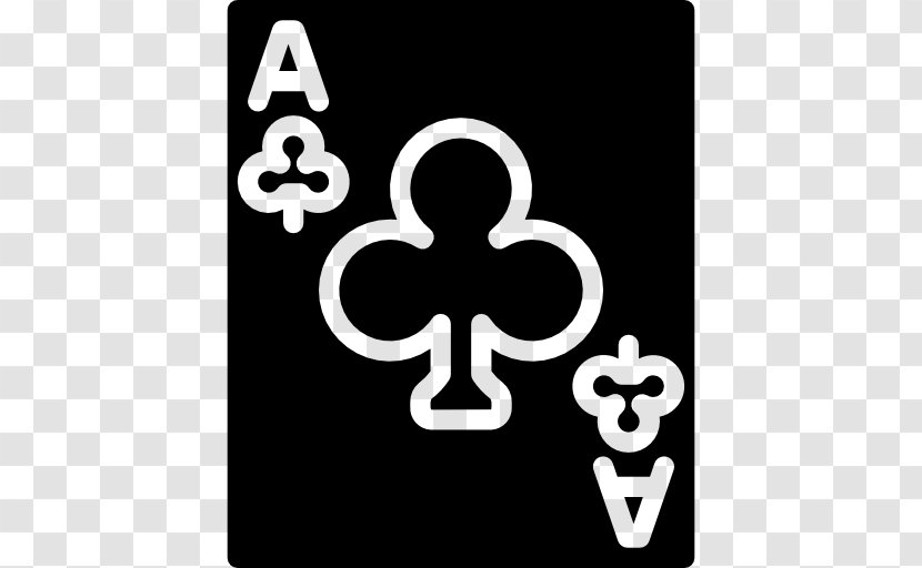 Black And White Symbol Text - Ace Of Spades Transparent PNG