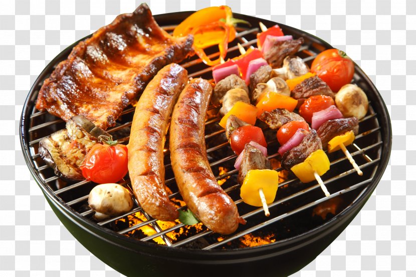 Sausage Hamburger Barbecue Chicken Steak - Mediterranean Food - Charcoal Grill Transparent PNG