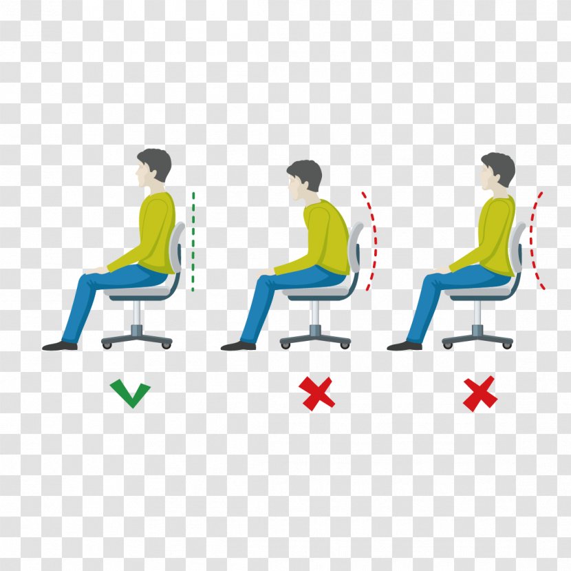 Sitting Neutral Spine Human Body Stock Illustration - Infographic - Demo Man Transparent PNG