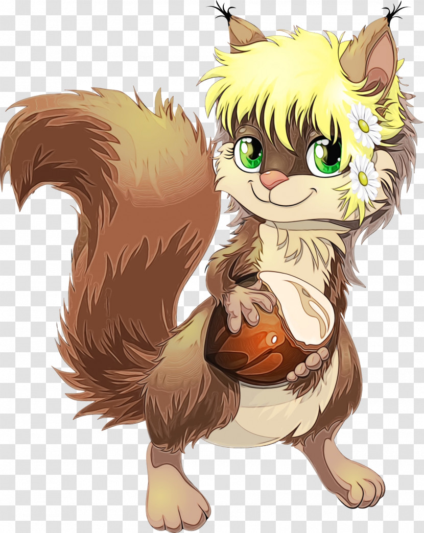 Cartoon Tail Squirrel Drawing Animation Transparent PNG