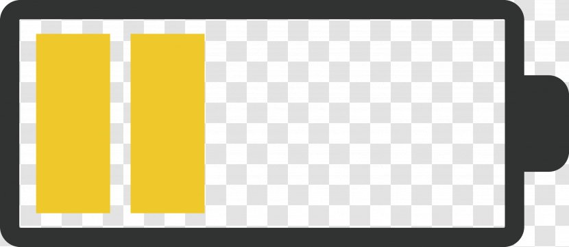 Brand Yellow Pattern - Game - 2 Cell Battery Icon Transparent PNG