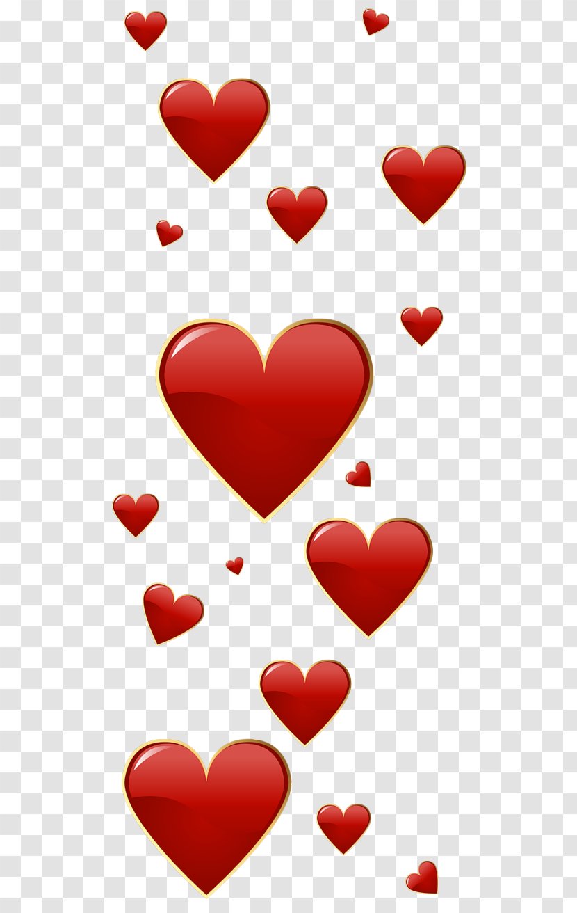 Heart Icon Clip Art - Cartoon - Valentine Red Hearts Clipart Transparent PNG