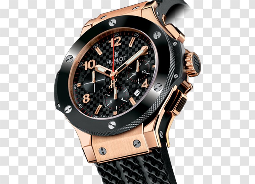 Counterfeit Watch Hublot Chronograph Gold - Upscale Jewelry Transparent PNG
