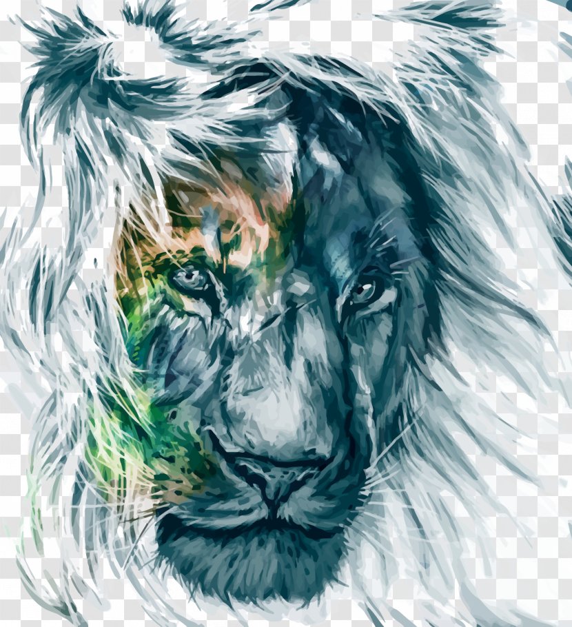 Lionhead Rabbit - Roar - Vector Lion Transparent PNG