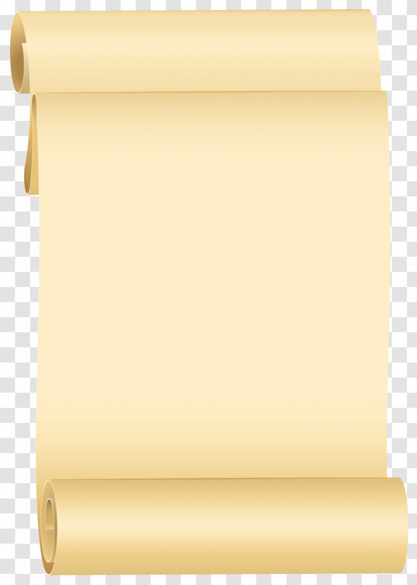 Rectangle Yellow Material - Scroll Clipart Image Transparent PNG