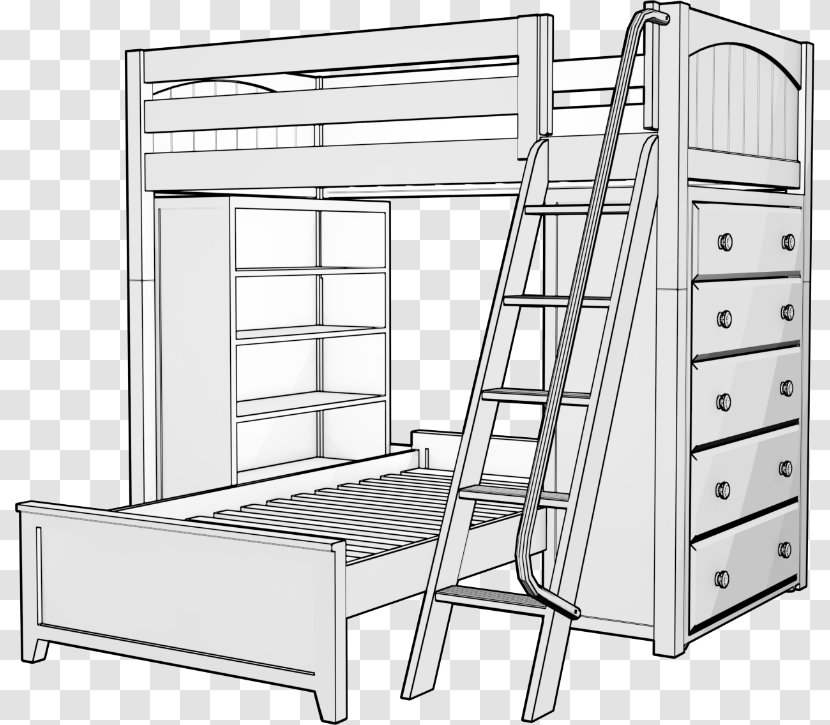 Bed Frame Line Angle Product Design - Hastings Specialty Furniture Transparent PNG