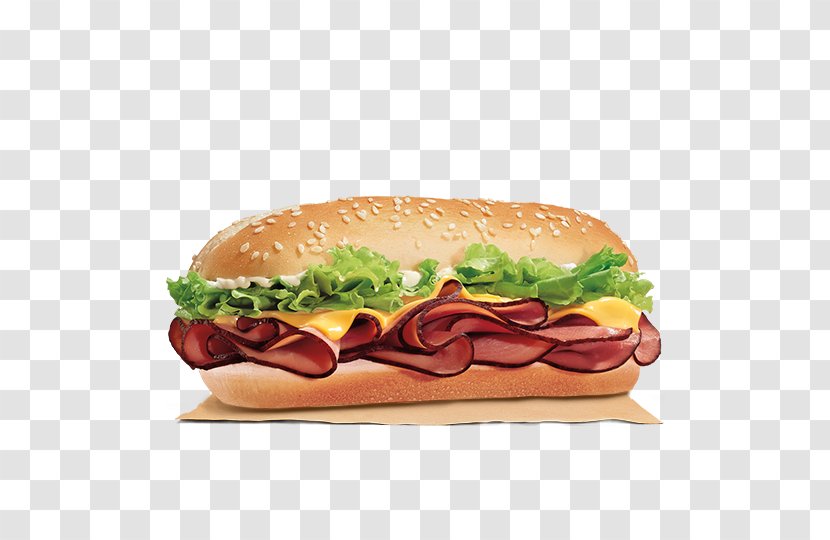 Ham And Cheese Sandwich Hamburger Fast Food - Whopper Transparent PNG