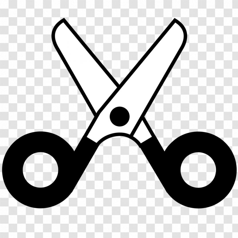 Scissors Hair-cutting Shears Clip Art - Black And White - Pictures Transparent PNG