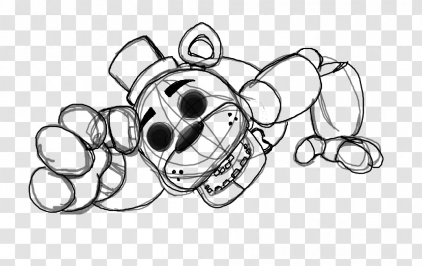 Five Nights At Freddy's 2 Freddy's: Sister Location 4 3 - Black And White - Monochrome Transparent PNG