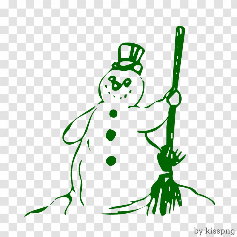 Winter, Snowman. - Green - Calendar Transparent PNG