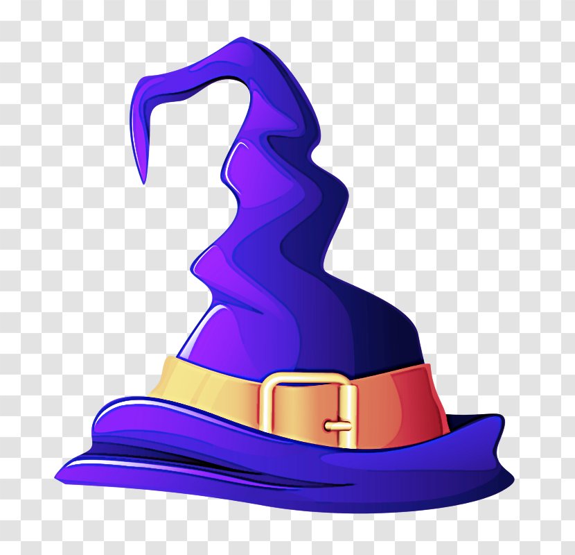 Purple Witch Hat Headgear Electric Blue - Cap Games Transparent PNG