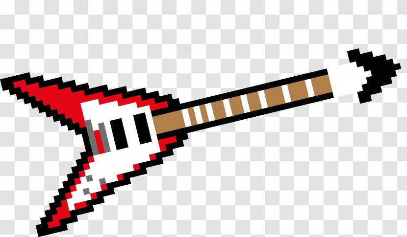 8-bit Guitar Character - Mood Board - Guitarist Transparent PNG