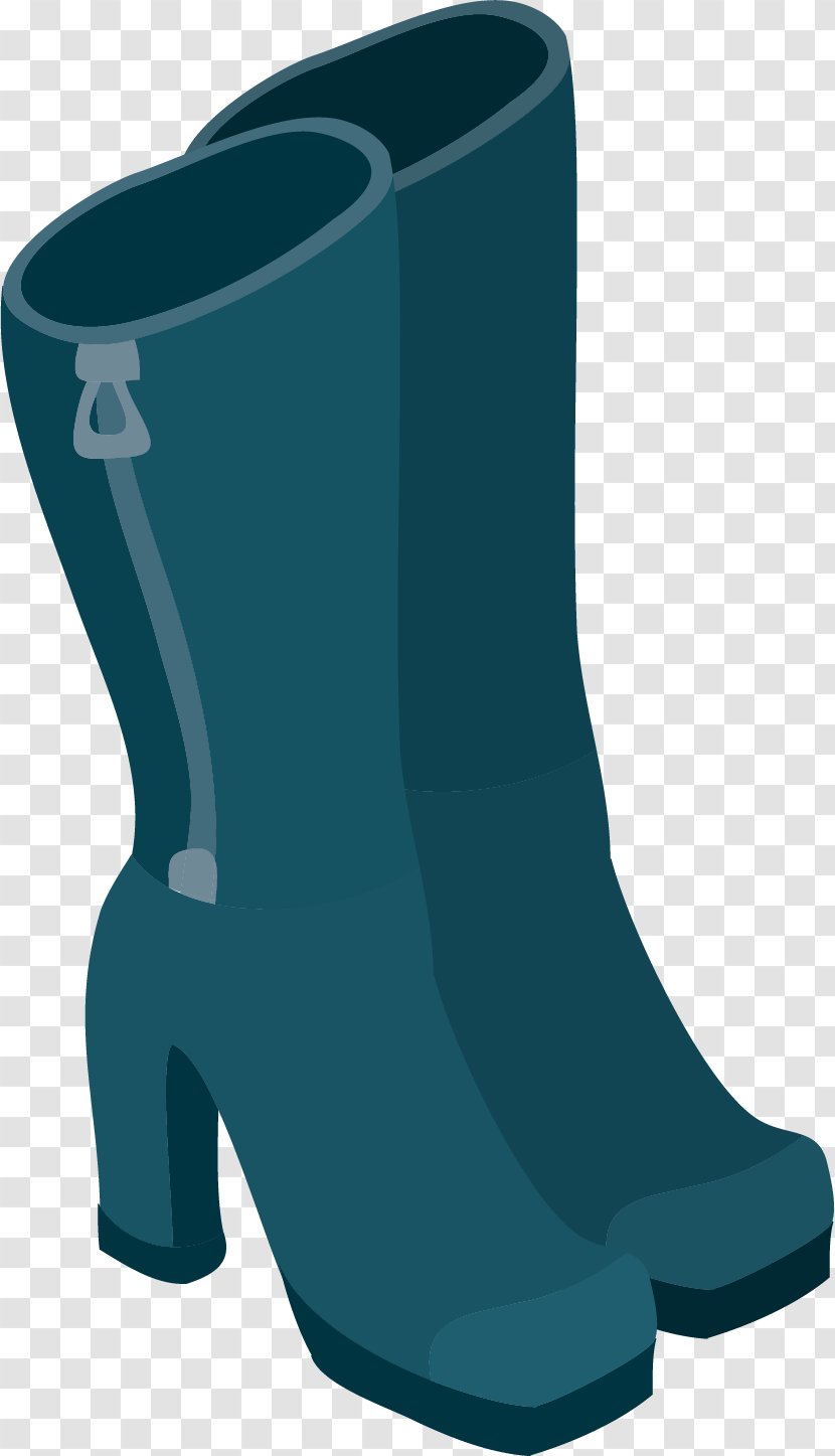 Boot Icon - Outdoor Shoe - Blue Lady Boots Transparent PNG