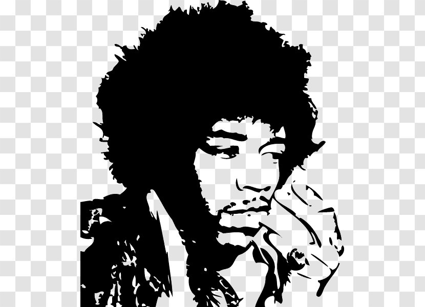 Stencil Silhouette Art Painting - Jimmy Hendrix Transparent PNG