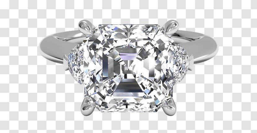 Diamond Cut Engagement Ring Jewellery - Throwing Stones Band Transparent PNG