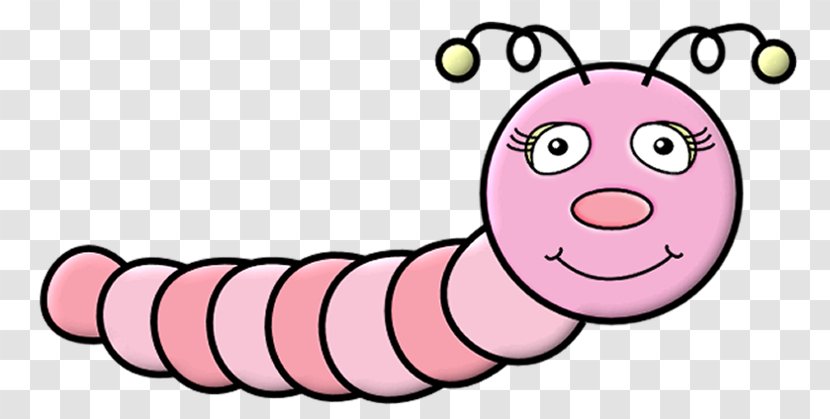 Caterpillar Clip Art - Cartoon - Pink Transparent PNG