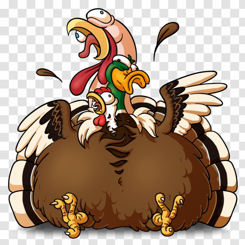 Turducken Rooster Chicken Thanksgiving Clip Art - Drawing - Haunt Clipart Transparent PNG