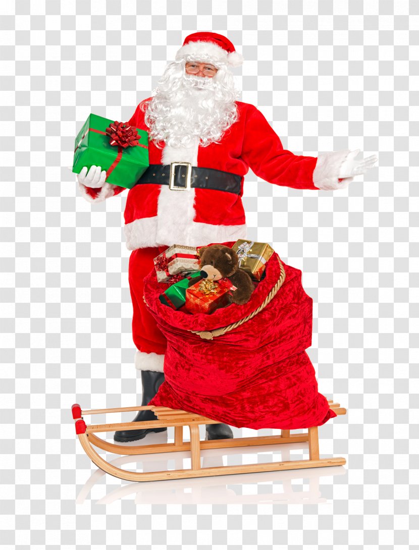 Santa Claus Toy Christmas Stock Photography Gift - Holiday - With A Transparent PNG