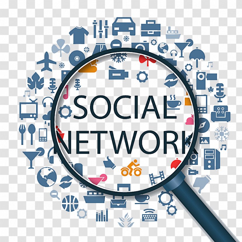 Social Media Networking Service Icon - Pattern - Creative Network Background Vector Material Magnifying Glass Image Transparent PNG