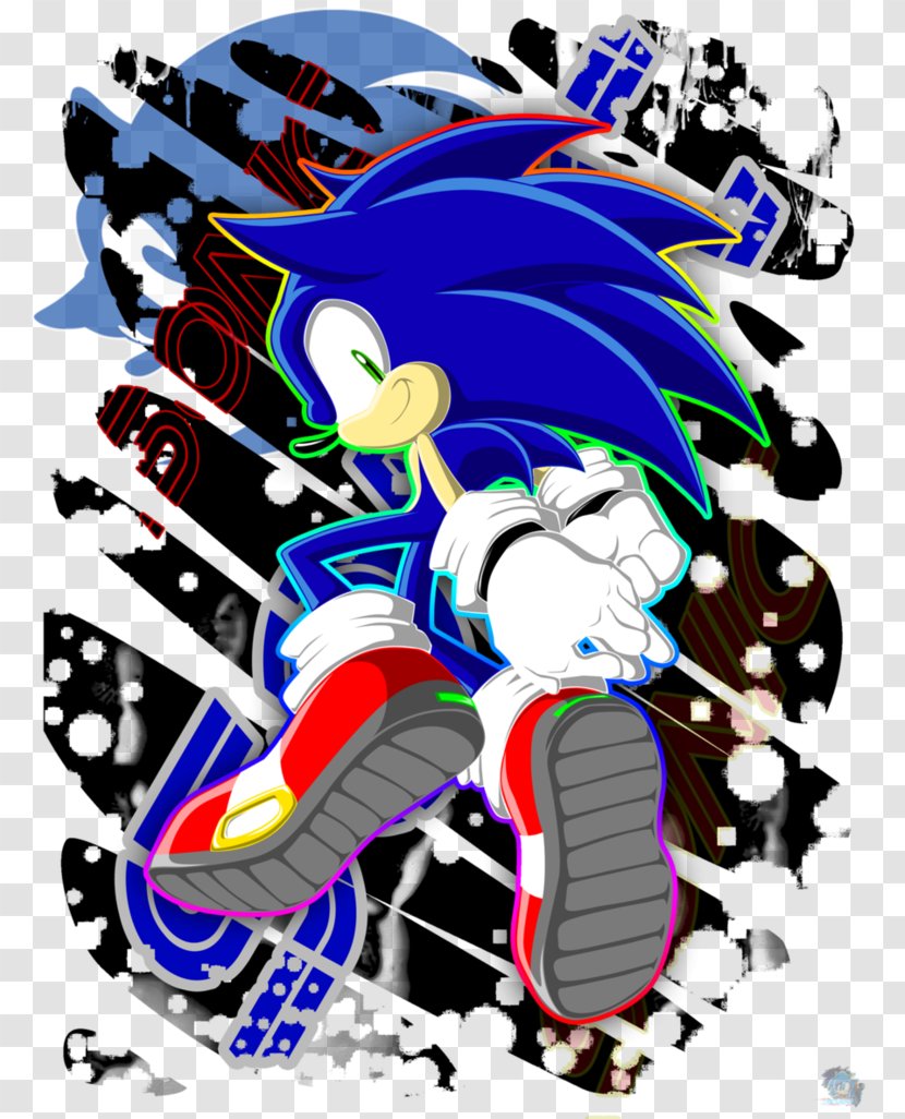 Sonic The Hedgehog Graffiti And Secret Rings Sega - Art Wall Transparent PNG
