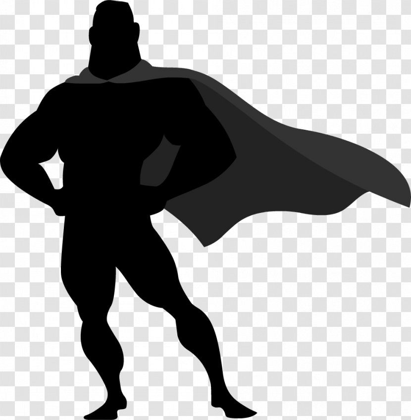 Superman Silhouette Superhero Angular Transparent PNG