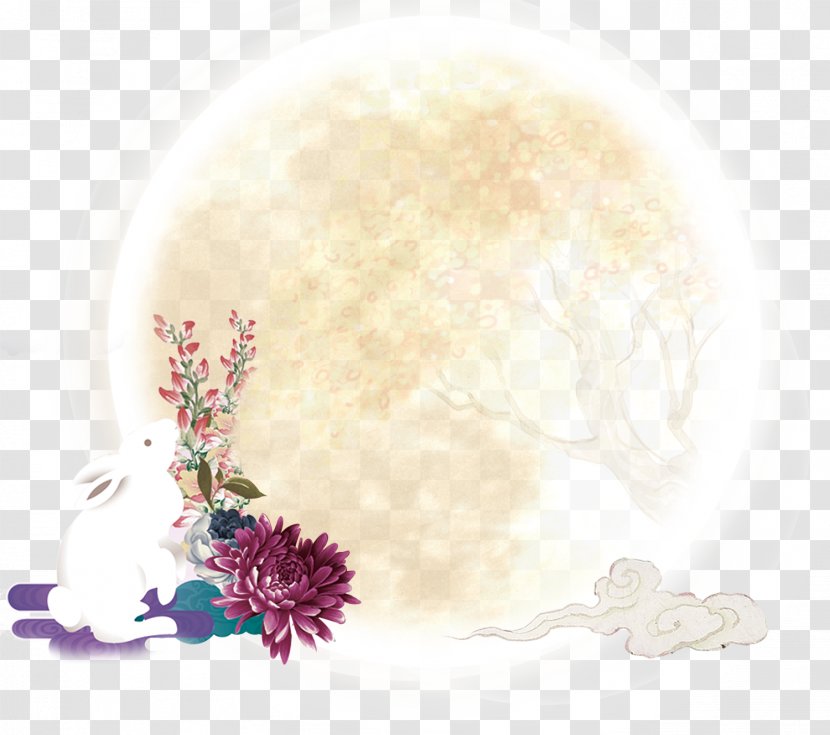 Mooncake Moon Rabbit Mid-Autumn Festival - Coreldraw - Full Transparent PNG