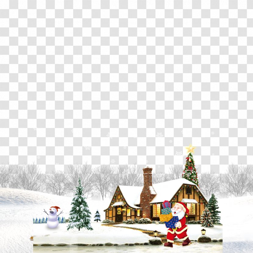 Download Gratis Christmas Tree - Advertising - The Winter Snow House Transparent PNG