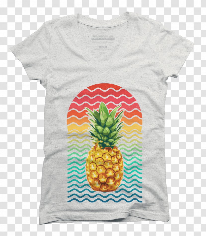 Printed T-shirt Hoodie Sleeve Top - Clothing - Pineapple Cuts Transparent PNG