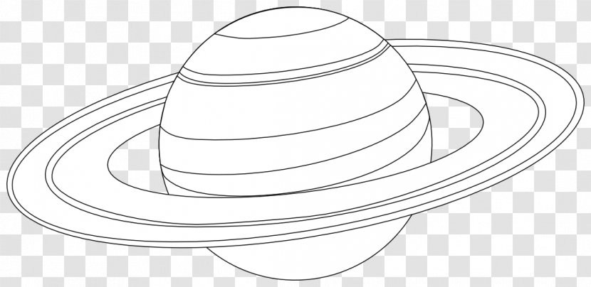 Saturn Planet Description Color - Black And White - Solar System Transparent PNG