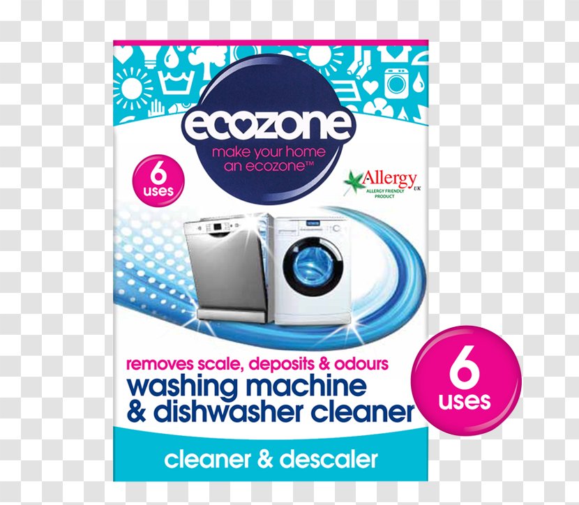 Washing Machines Cleaning Descaling Agent Laundry Ecozone Machine & Dishwasher C 135g 250ML - Dish Wash Transparent PNG