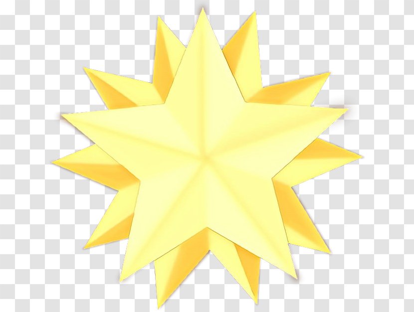 Yellow Star - Origami - Plant Transparent PNG