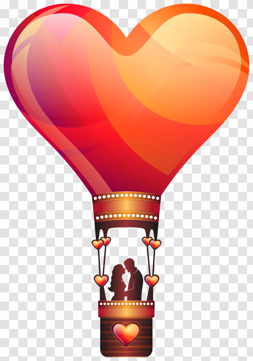 Love Valentine's Day Hot Air Balloon Romance - Family Transparent PNG