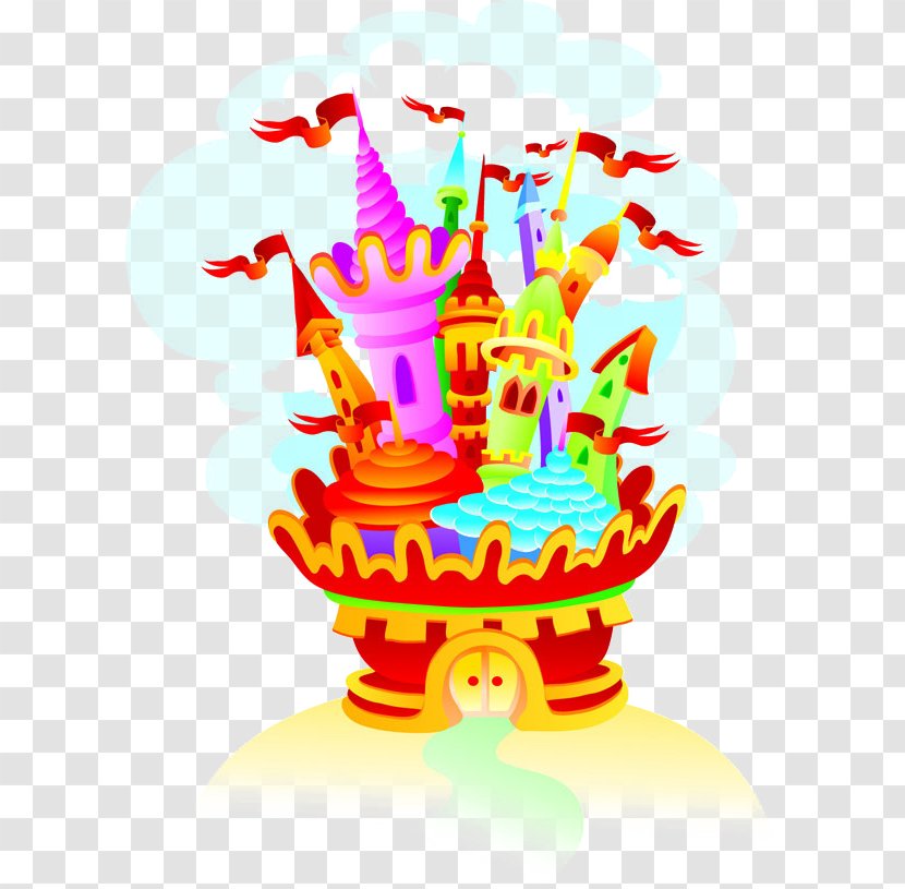 Cartoon House Royalty-free Cdr - Element Color Castle Transparent PNG