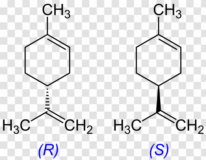 Limonene Enantiomer Carvone Chirality Myrcene - Black And White - Oil Transparent PNG