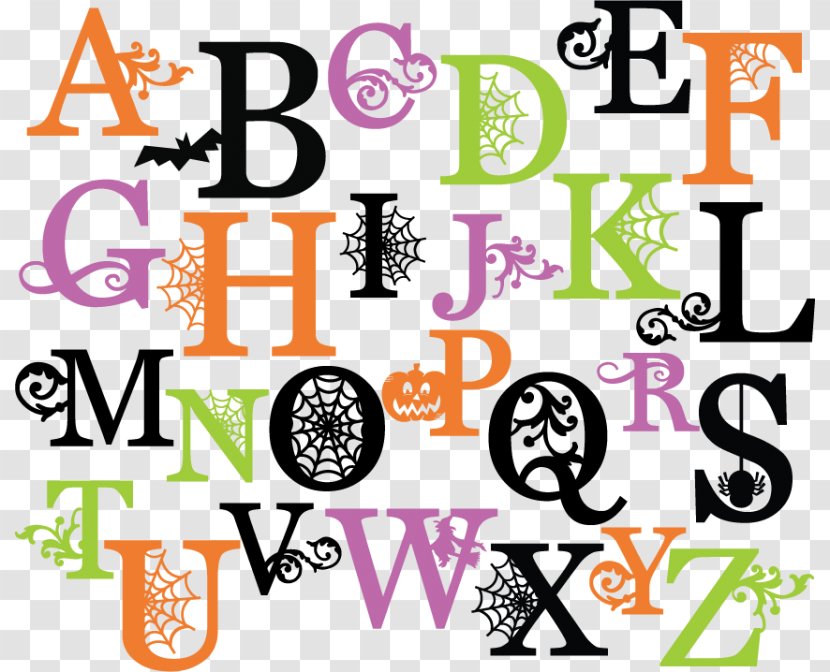 Letter Halloween Scrapbooking Clip Art - Cricut - Free Flourishes Transparent PNG