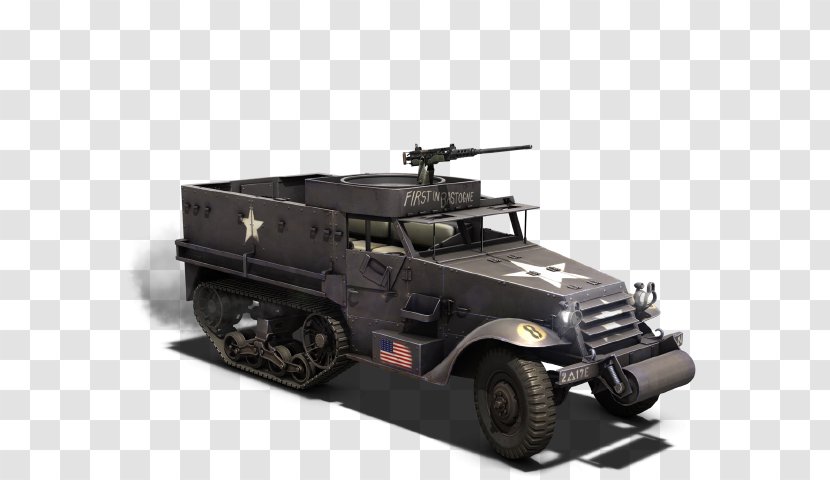 Tank Heroes & Generals M3 Half-track Car - Scale Model Transparent PNG