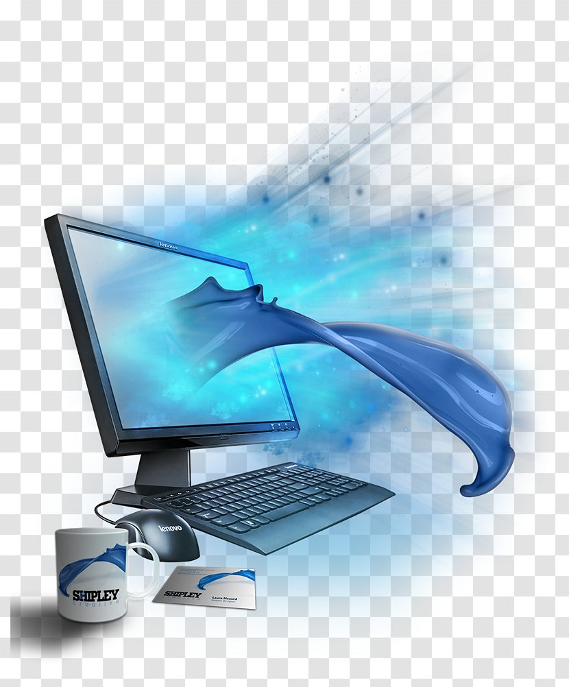 Computer Monitors Laptop Hardware Personal Output Device - Blue Creative Transparent PNG