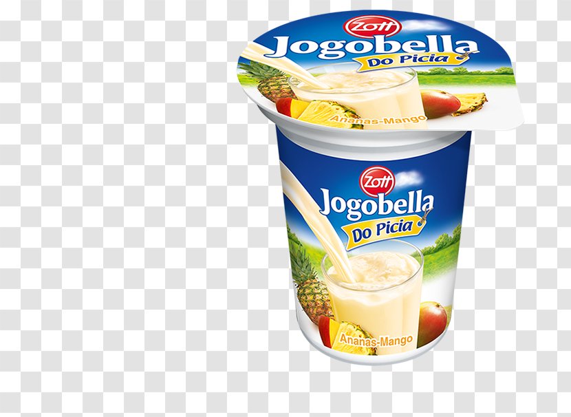 Yoghurt Milk Vegetarian Cuisine Zott Strawberry - Pineapple Transparent PNG