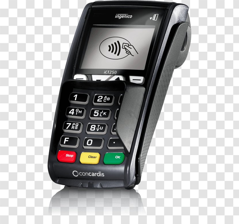 Feature Phone Mobile Phones Payment Terminal Point Of Sale Computer - Telephone Transparent PNG