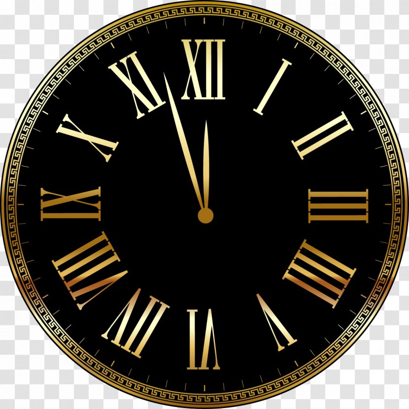 New Year Computer File - Clock - Vector Approaching 12:00 Transparent PNG