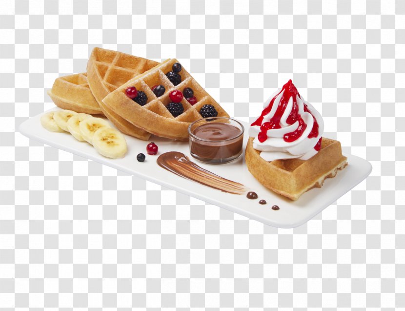 Belgian Waffle Breakfast Ice Cream - Meal Transparent PNG