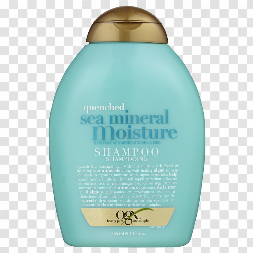 Lotion OGX Sea Mineral Moisture Shampoo Liquid Water - Skin Care - Minerals Transparent PNG