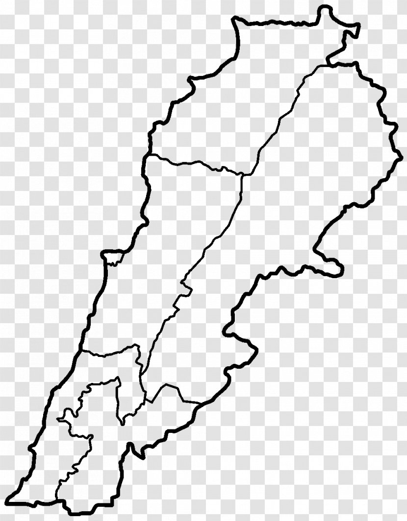 Mount Lebanon Governorate South Governorates Of Nabatieh District Beirut - Line Art - Labeling Transparent PNG