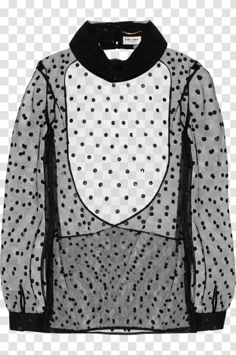 Polka Dot Blouse Clothing Yves Saint Laurent Skirt - Ruffle - Top Transparent PNG