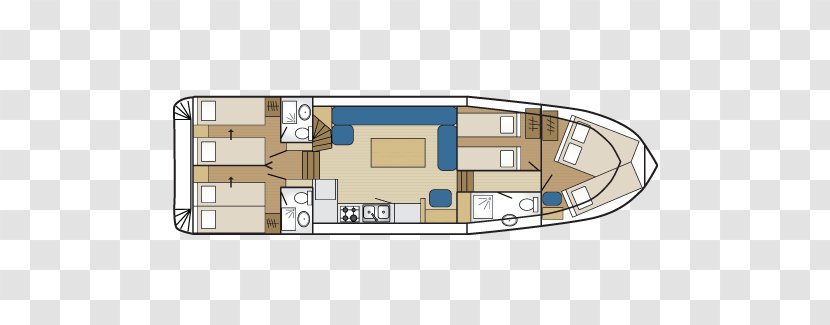 RiverYachts Bootvakanties Boat Ship Cabine - Floor Plan - Yacht Transparent PNG